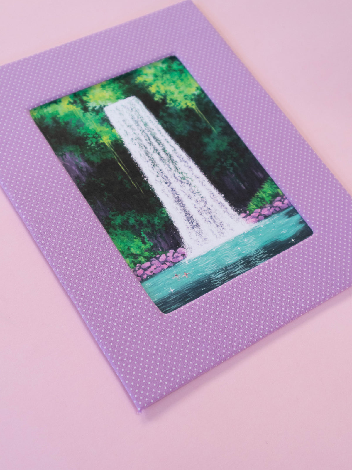 beneath the falls - fabric matted art print