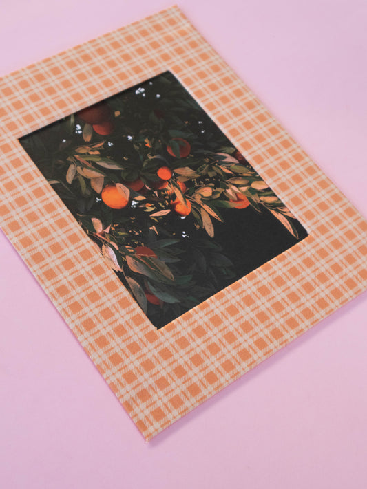 tangelo tree - fabric matted art print