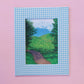 mountainside journey - fabric matted art print