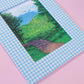 mountainside journey - fabric matted art print
