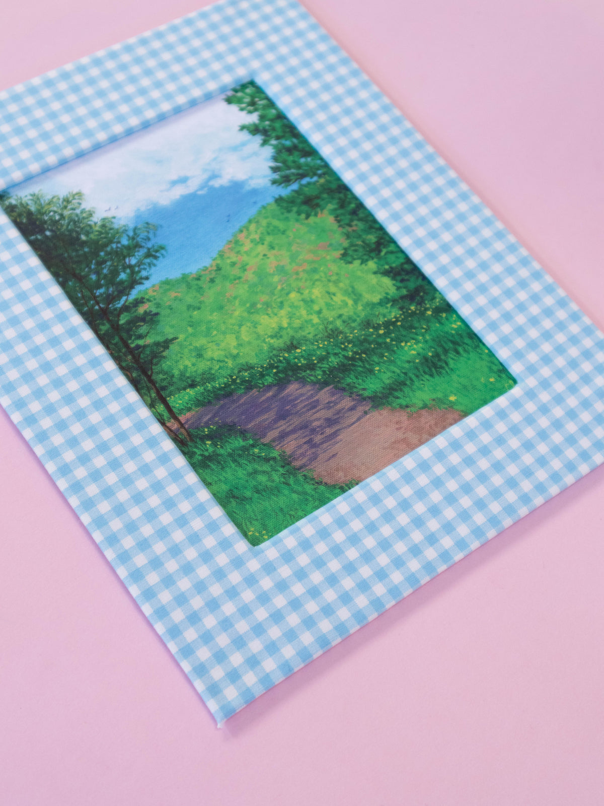 mountainside journey - fabric matted art print