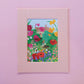 the gardener - fabric matted art print