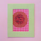 cherry harvest - fabric matted art print