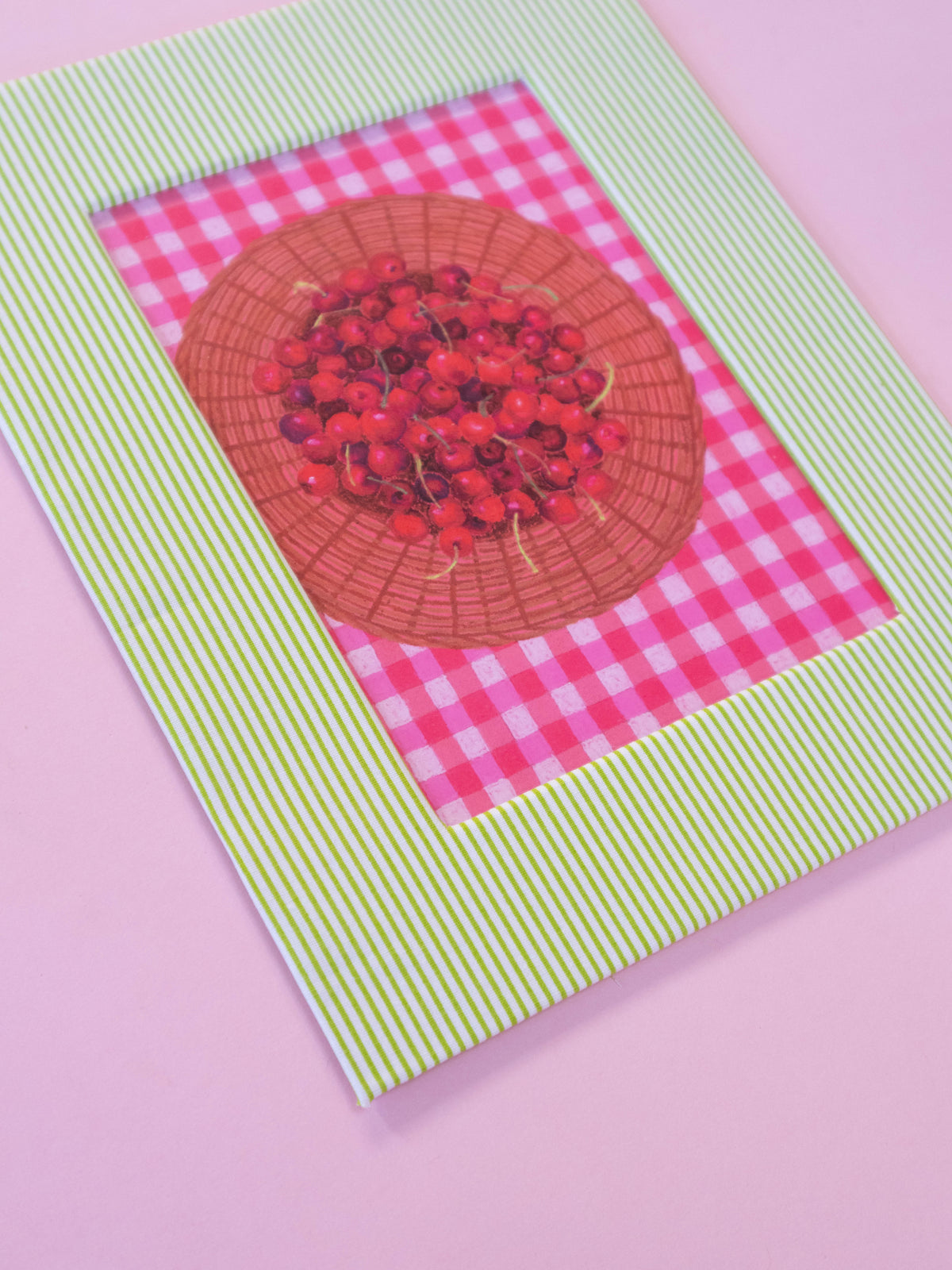 cherry harvest - fabric matted art print