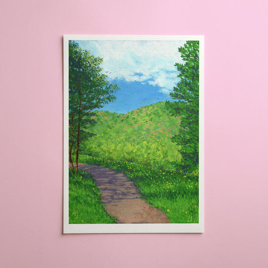 mountainside journey - art print