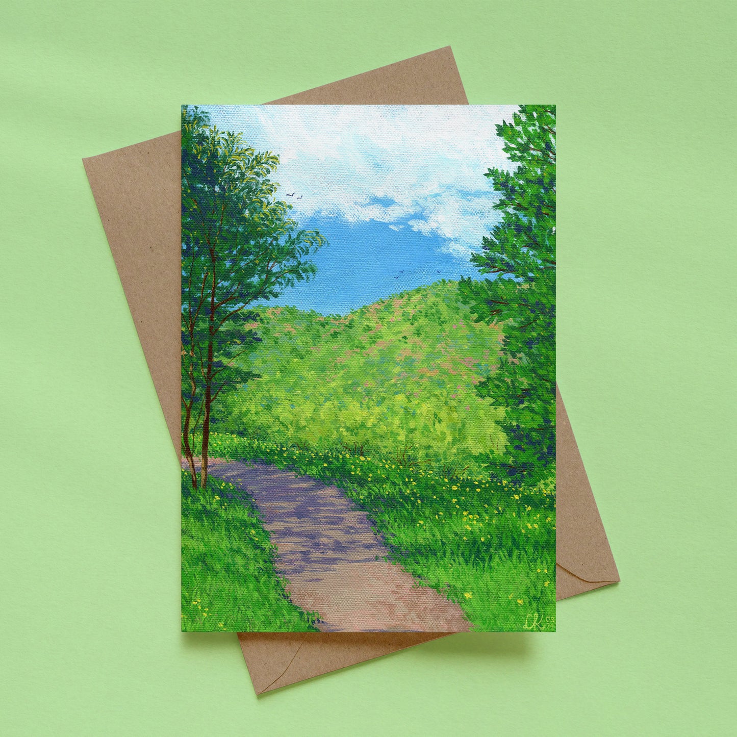 greeting card - mountainside journey