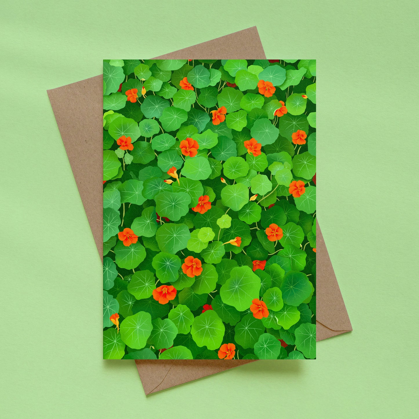 greeting card - nasturtiums