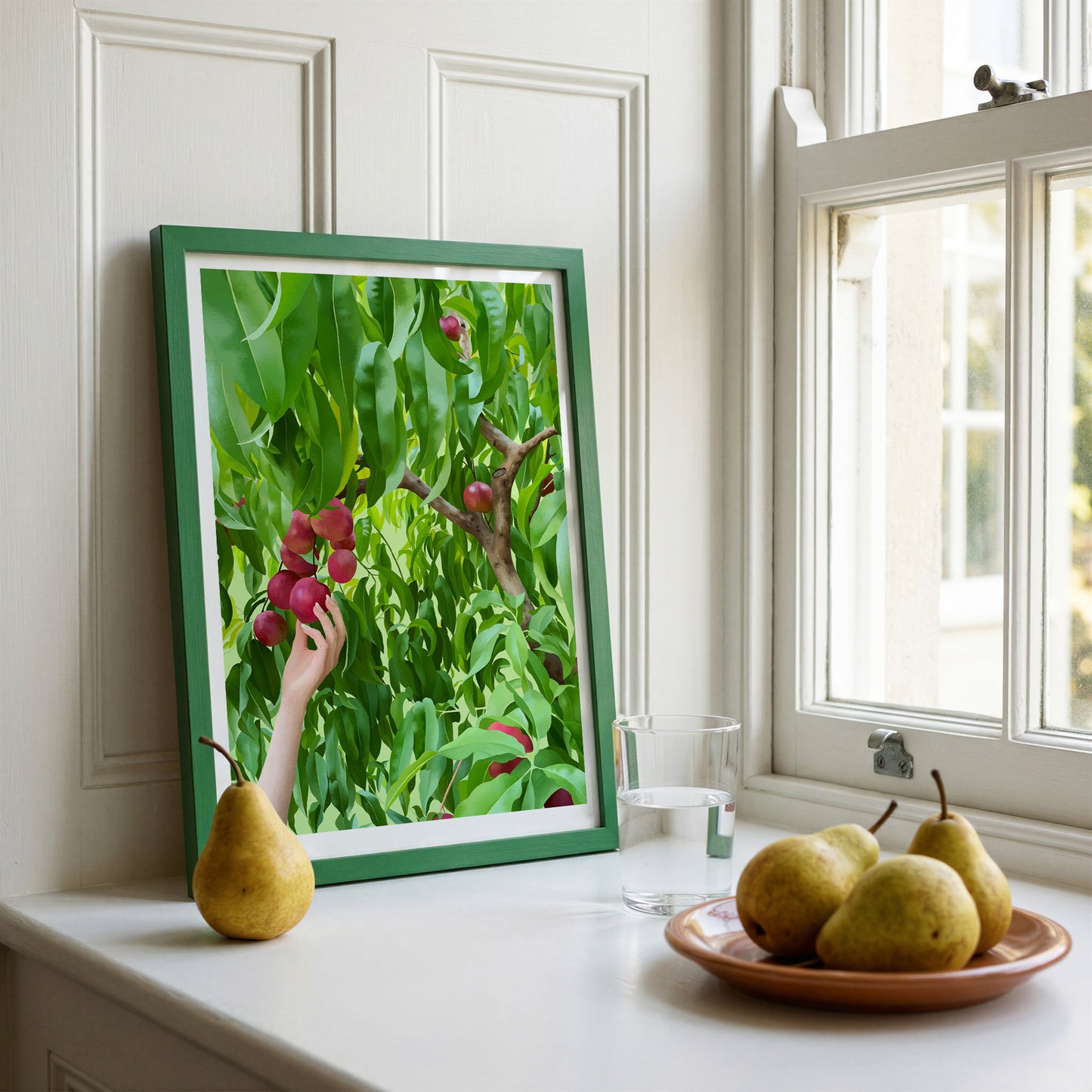 ripening nectarines - art print