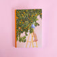 saddle bound A5 notebook - in the peach tree