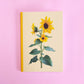 saddle bound A5 notebook - sunflower stem