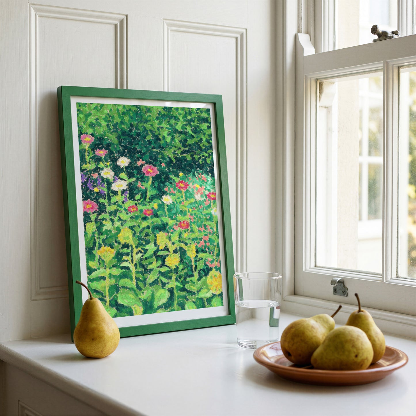 oil pastel garden #2 - art print