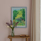 oil pastel garden #3 - art print