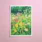 oil pastel garden #1 - art print