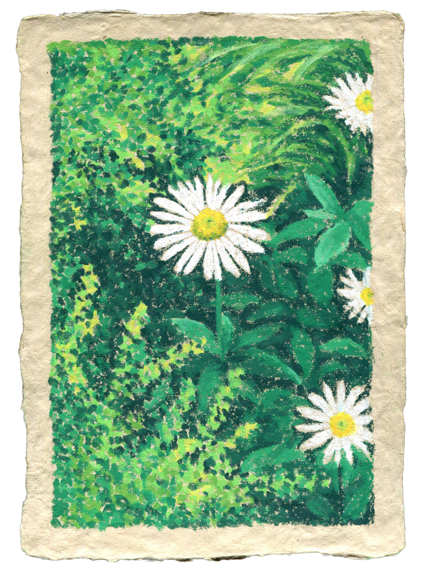 oil pastel garden #5 - original