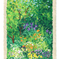 oil pastel garden #12 - framed original