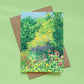 greeting card - oil pastel garden