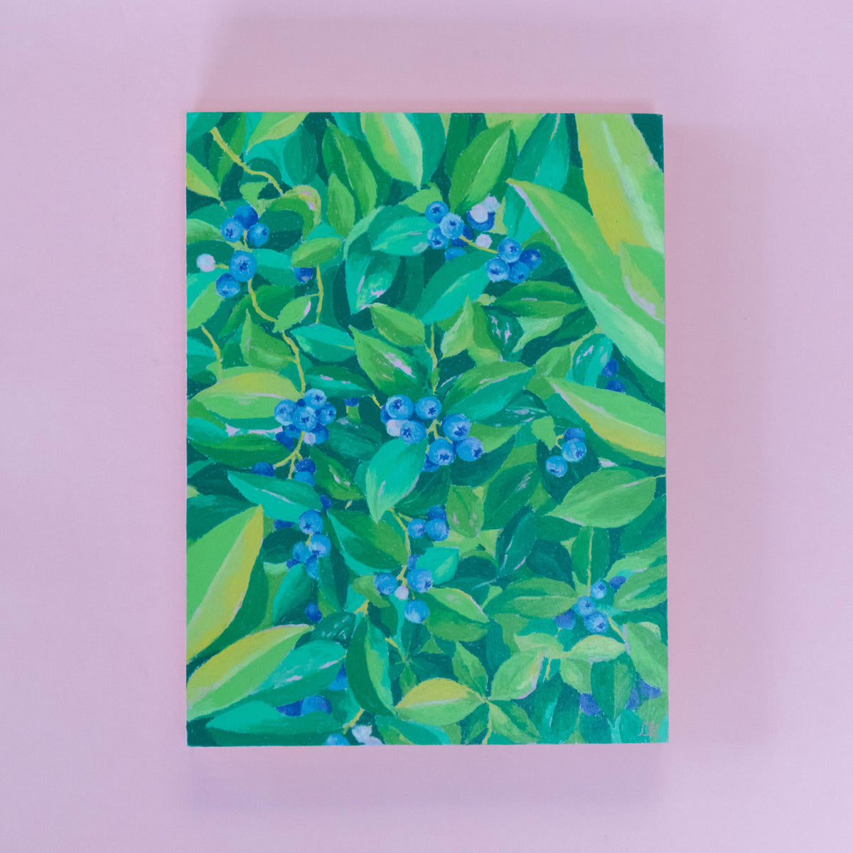 an abundance of blueberries - original artwork