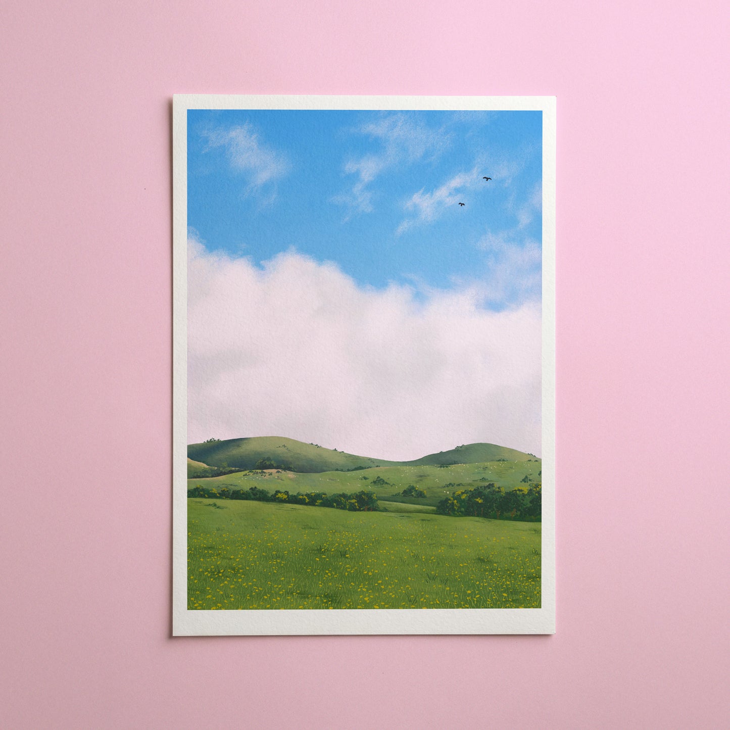 over the hills - art print