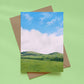 greeting card - over the hills
