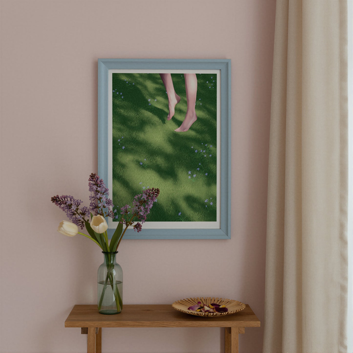 dancing in the spring grass - art print