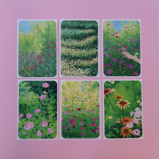 sticker 6 pack - painterly flowers