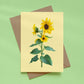 greeting card - sunflower stem