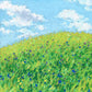wildflowers on the hill - framed original