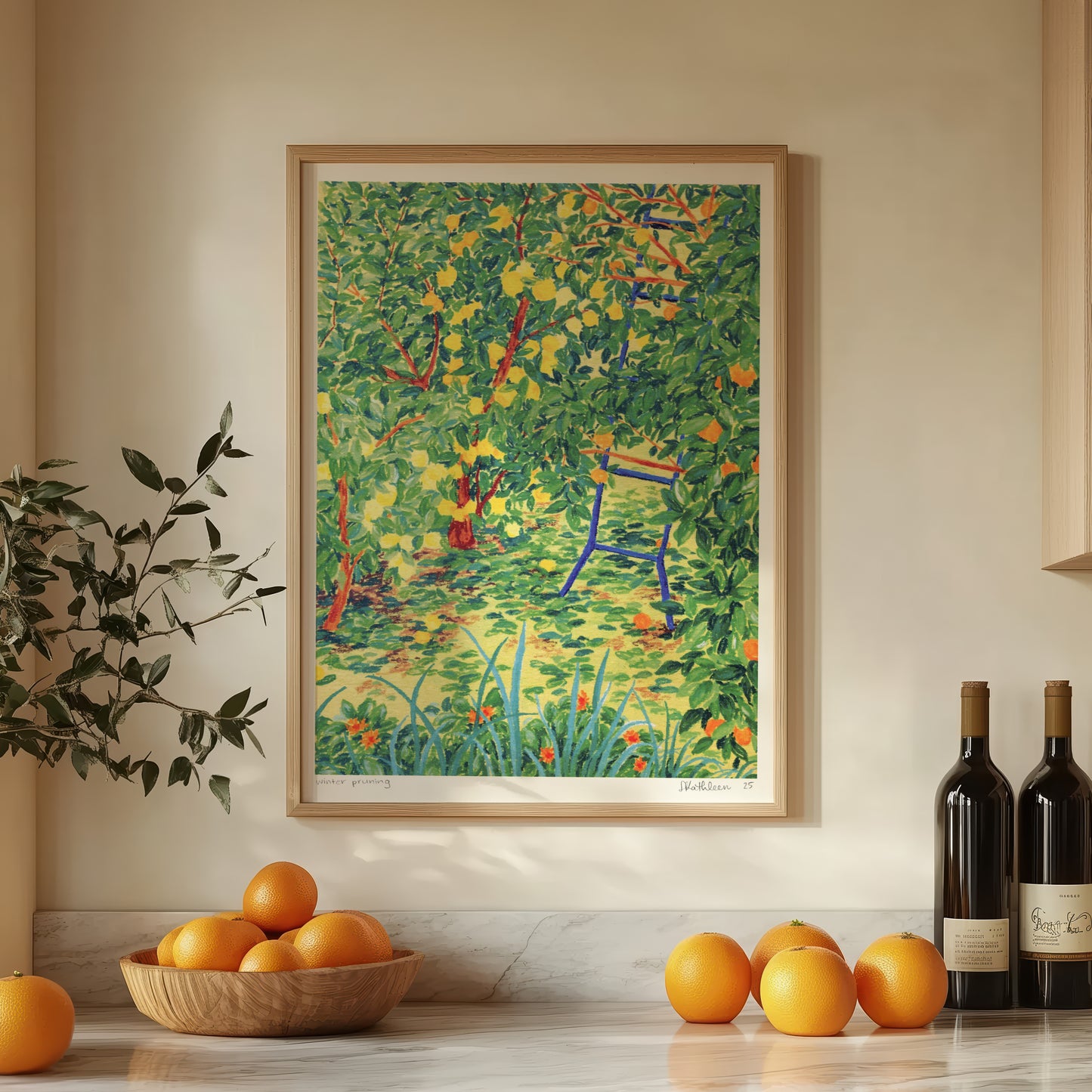 winter pruning - art print