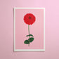 zinnia stem - art print