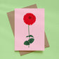 greeting card - zinnia stem